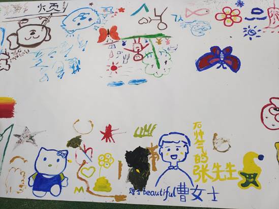 威廉体育williamhill学生在心理减压节上的绘画作品 马国蕊摄